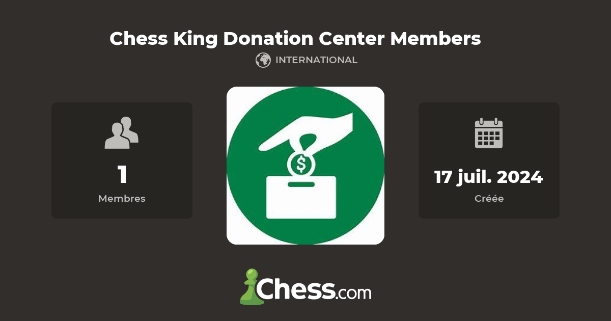 Chess King Donation Center Members Club d'échecs