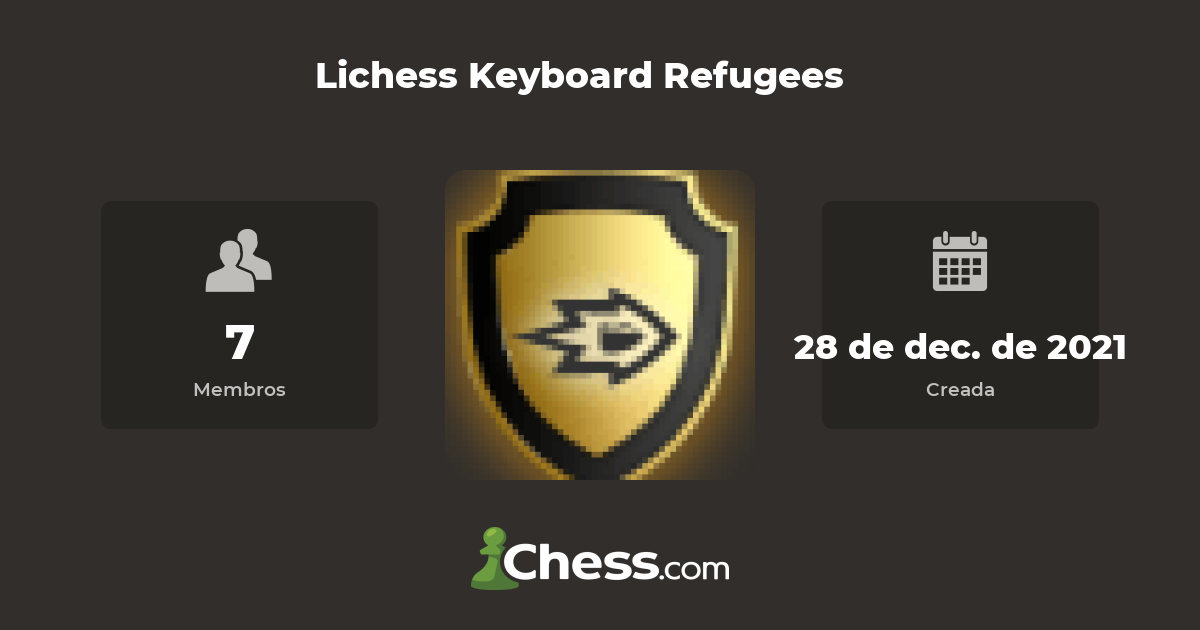 Lichess Keyboard Refugees - club de xadrez 