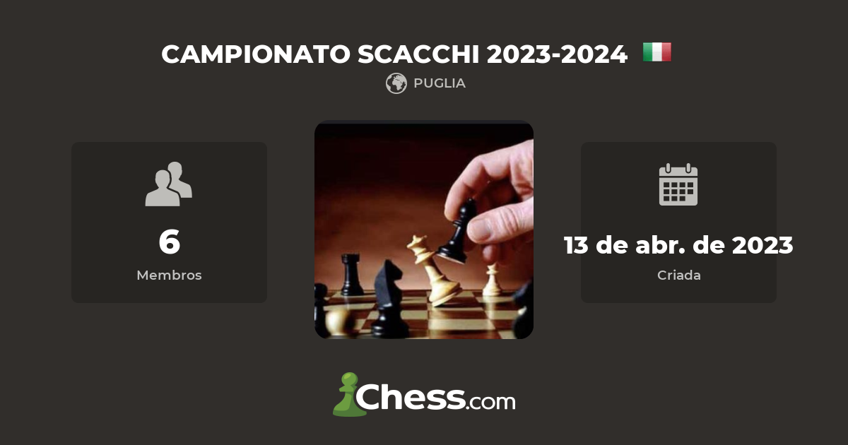 CAMPIONATO SCACCHI 20232024 clube de xadrez