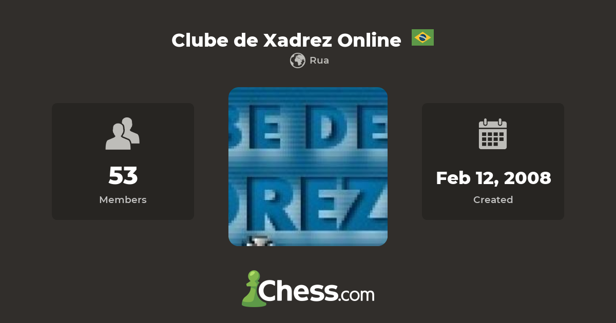 Página de destino do banner da web do clube de xadrez online