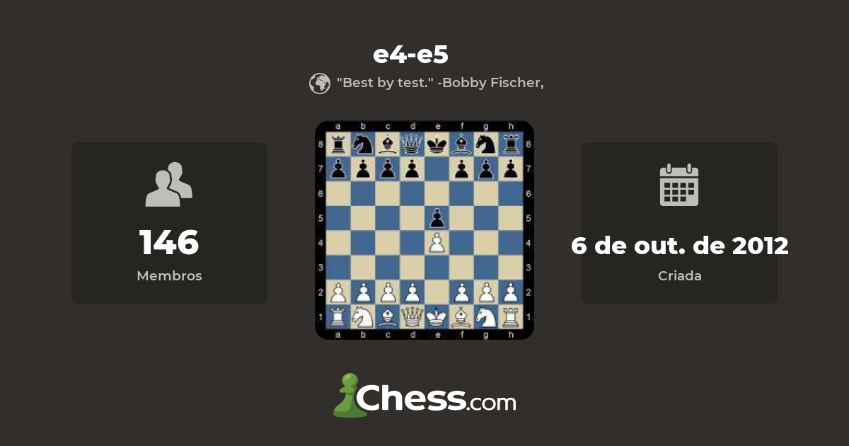 Inicio - Clube de Xadrez 1.e4