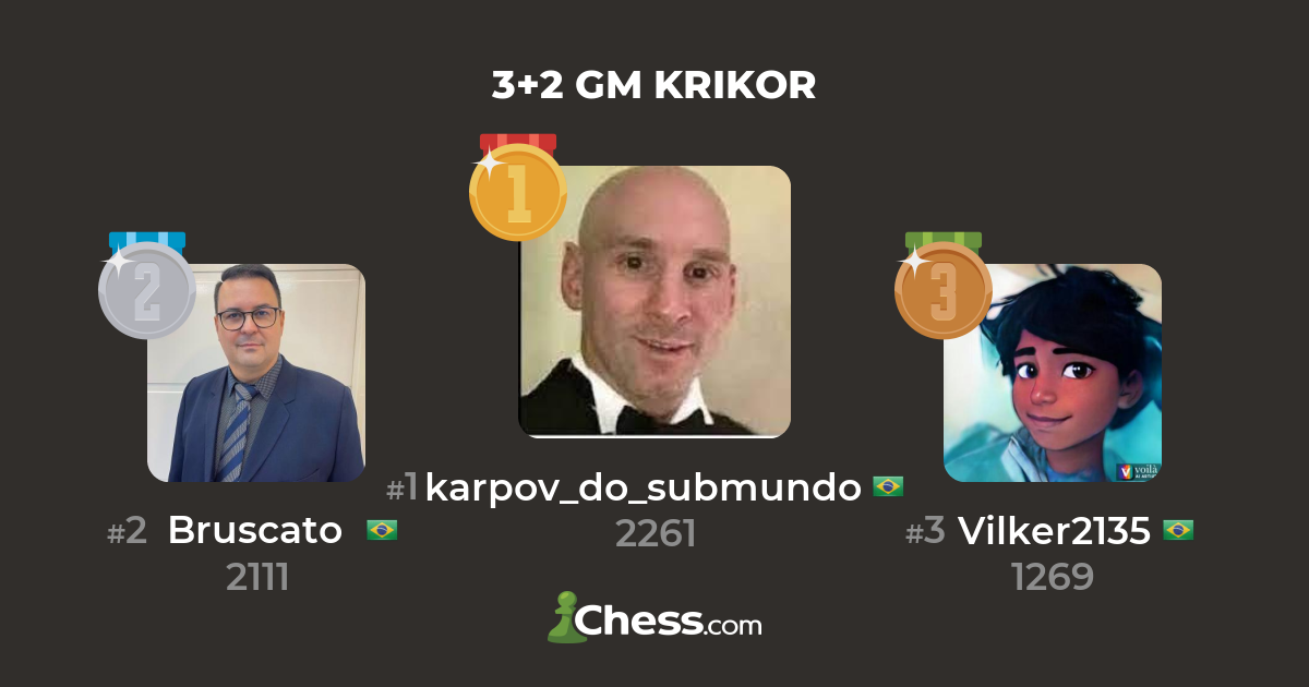 3+2 GM KRIKOR - Torneio de Xadrez ao Vivo 