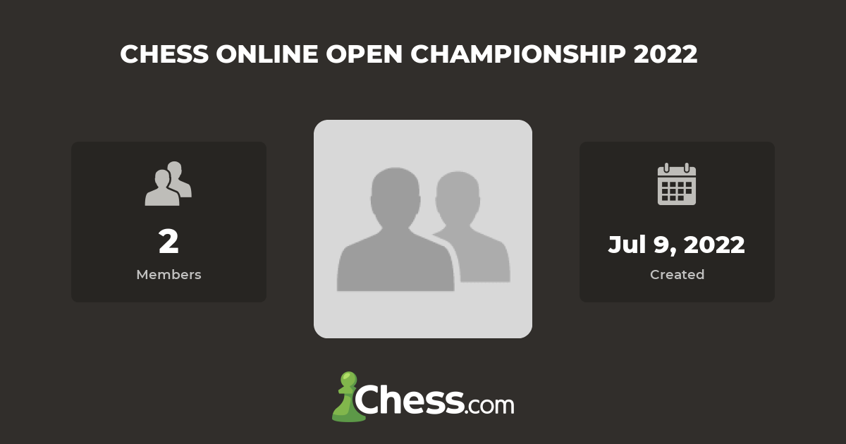 CHESS ONLINE OPEN CHAMPIONSHIP 2022 Chess Club