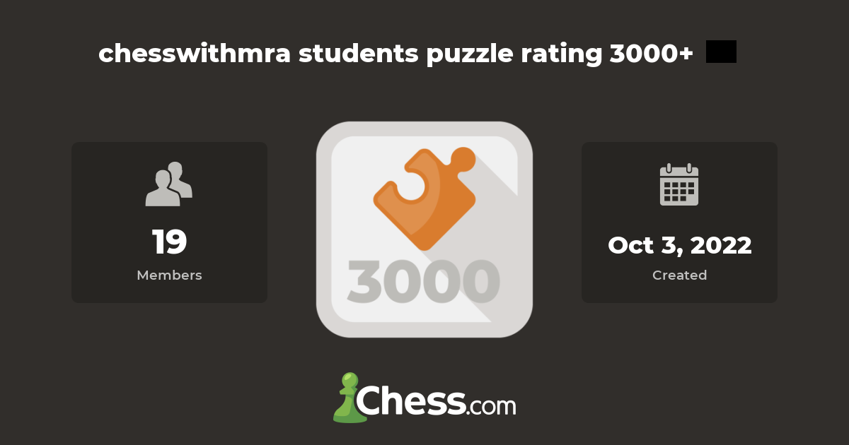 Chesswithmra Students Puzzle Rating 3000 Chess Club Chess