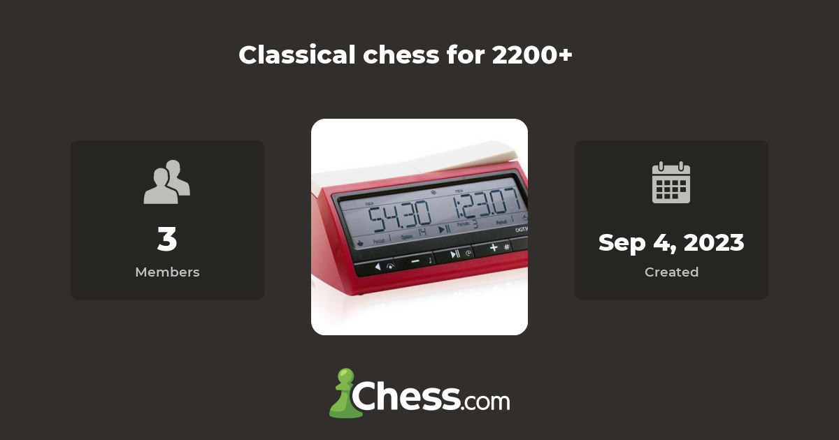 Classical chess for 2200+ - Chess Club - Chess.com