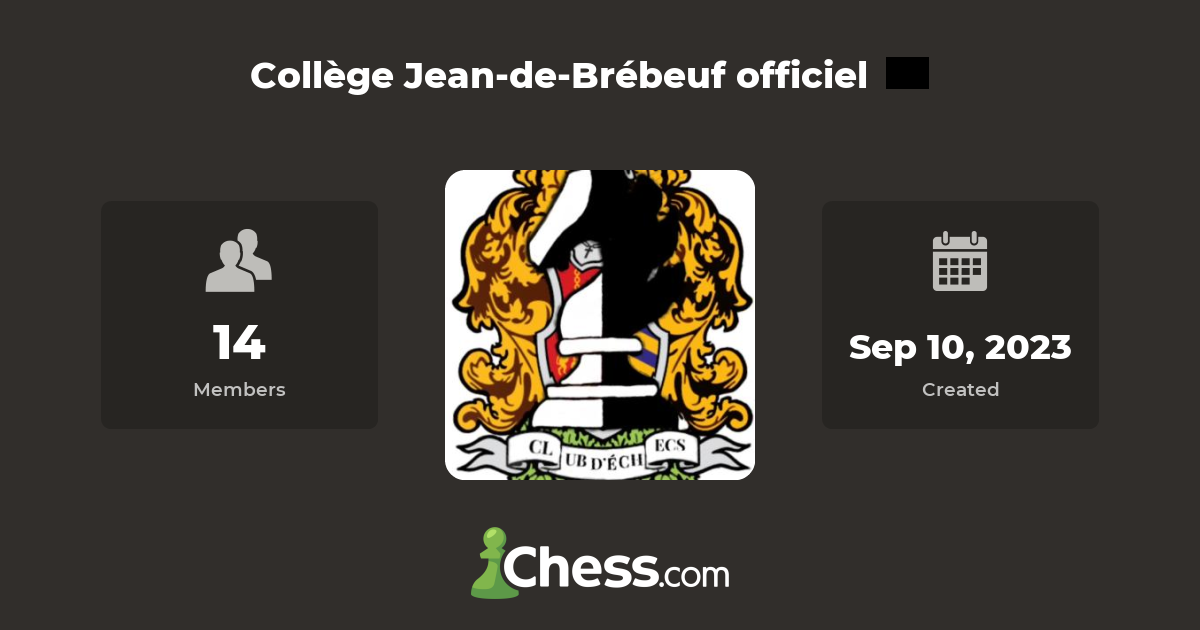 Collège JeandeBrébeuf officiel Chess Club