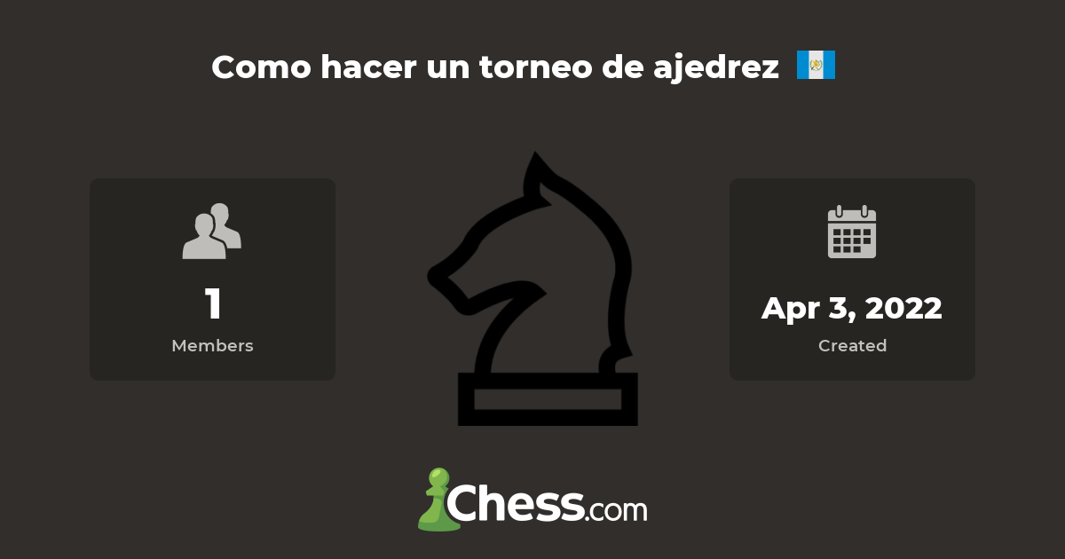 Como hacer un torneo de ajedrez Chess Club