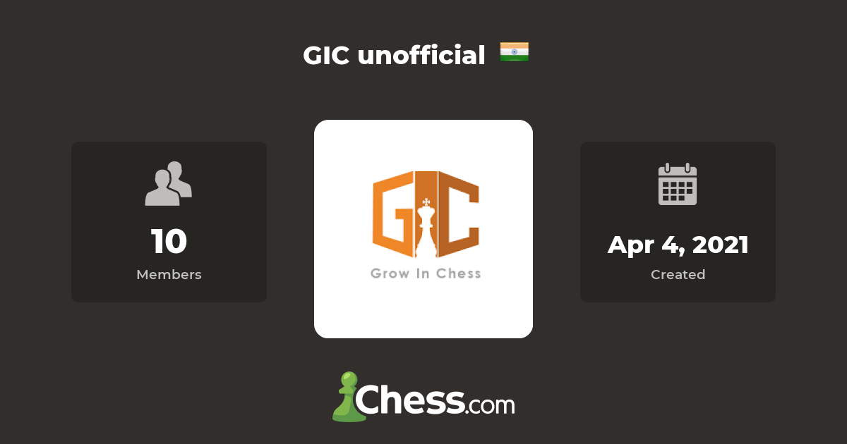 GIC unofficial - Chess Club - Chess.com GIC unofficial - Chess Club