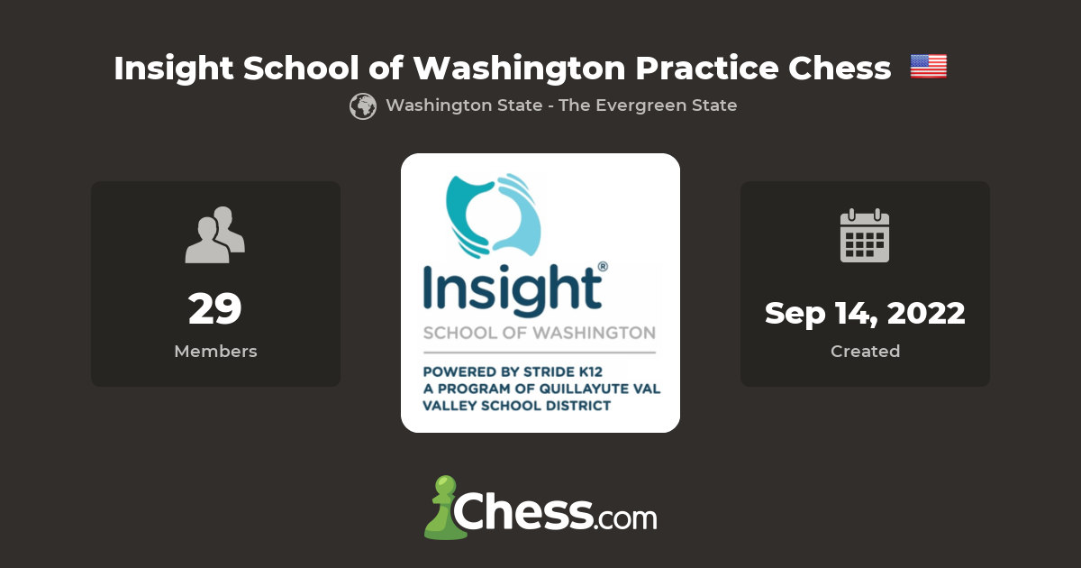 Insight School of Washington Practice Chess Chess Club
