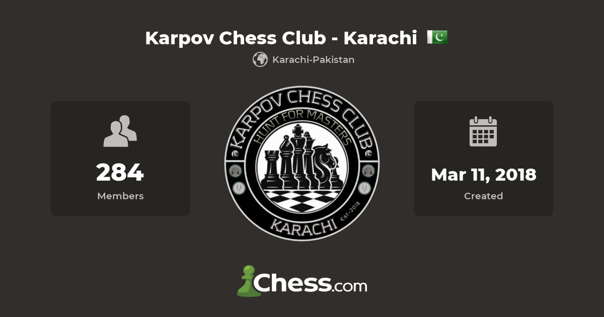 Karpov Chess Club - Karachi - Karachi! The race has started, Get yourself  registered for the fide rated event after so long, play for FIDE ratings  and utlimately titles.