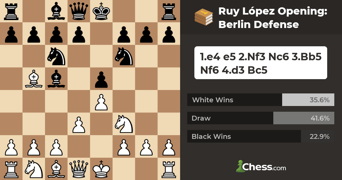 Ruy Lopez, Berlin Defense w/ 4.d3 - Standard chess #52 