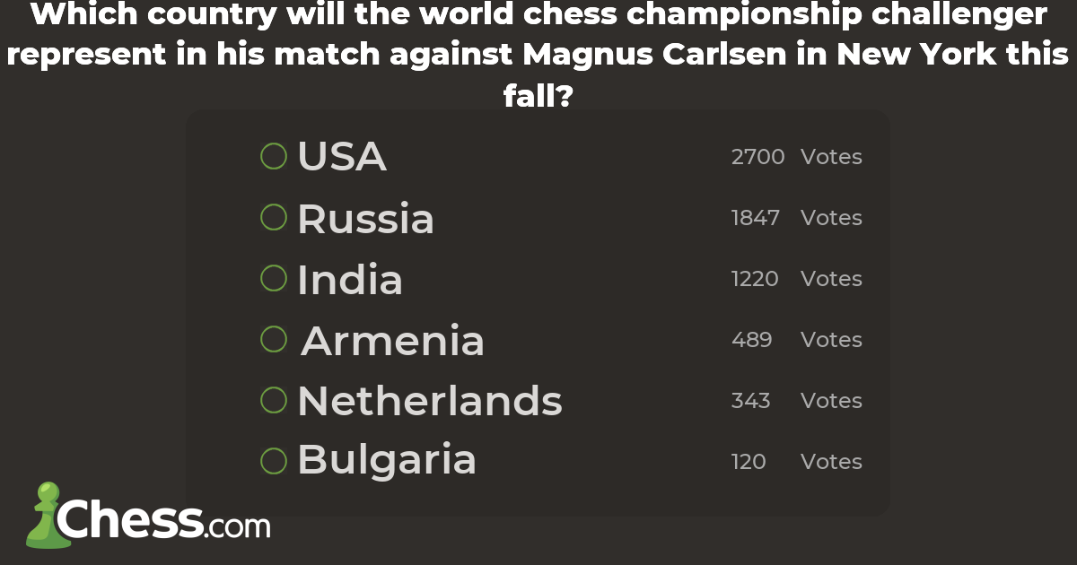 Which country will the world chess championship challenger represent in