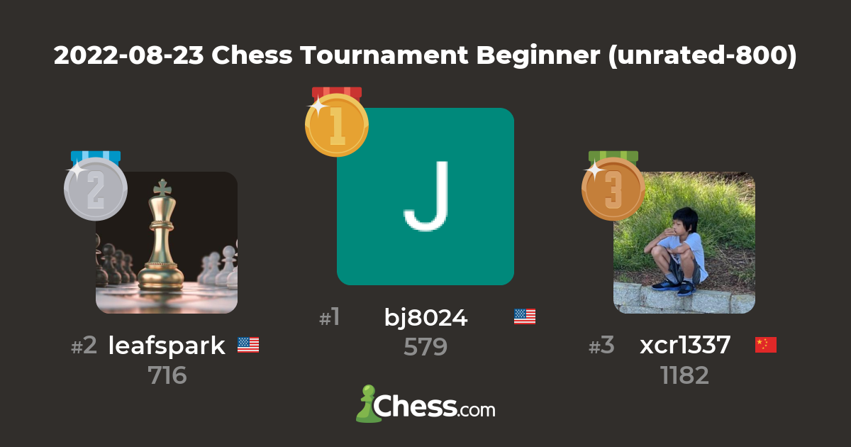 20220823 Chess Tournament Beginner (unrated800) Live Chess