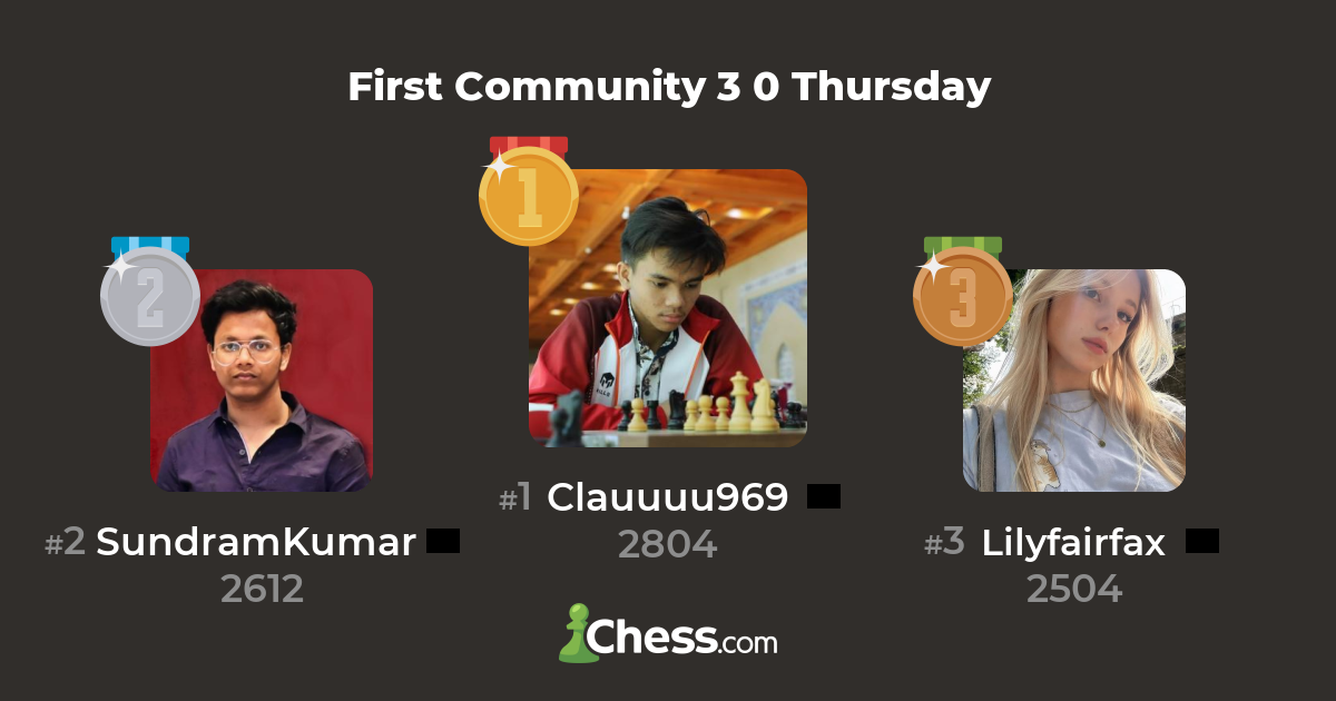 First Community 3 0 Thursday - Live Chess Tournament - Chess.com