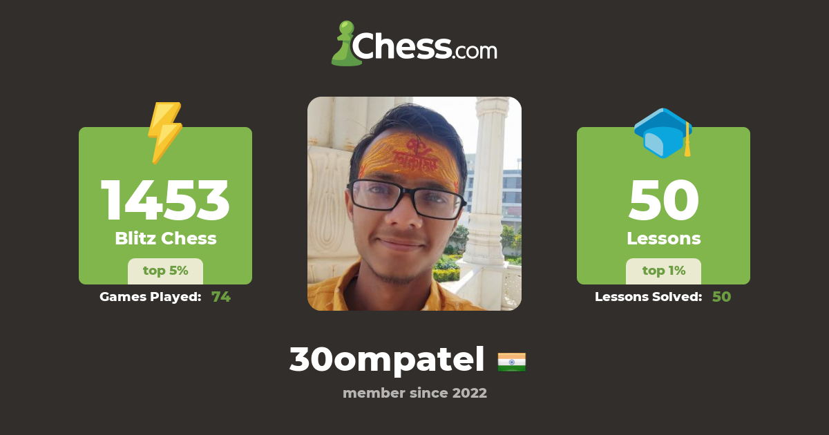 30 om Patel (30ompatel) - Chess Profile