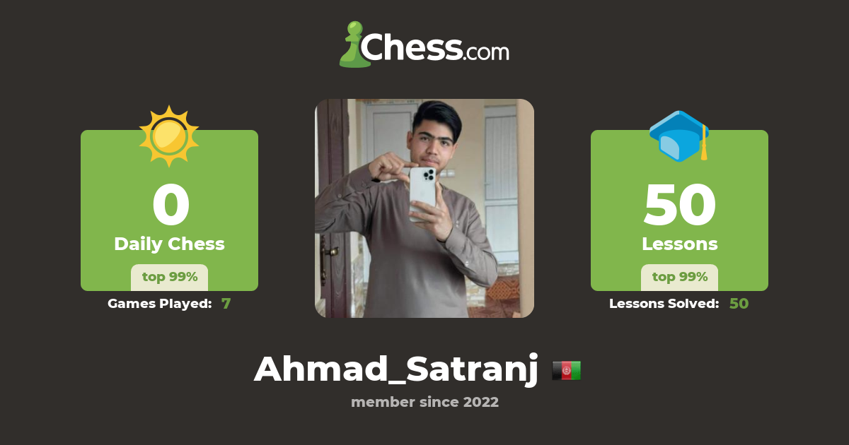Chess King (Ahmad Satranj) Chess Profile Chess com
