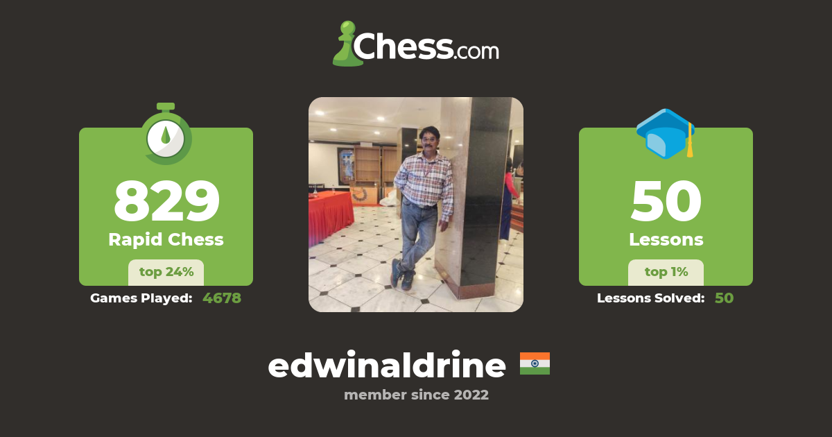 Edwin Aldrine (edwinaldrine) - Chess Profile - Chess.com